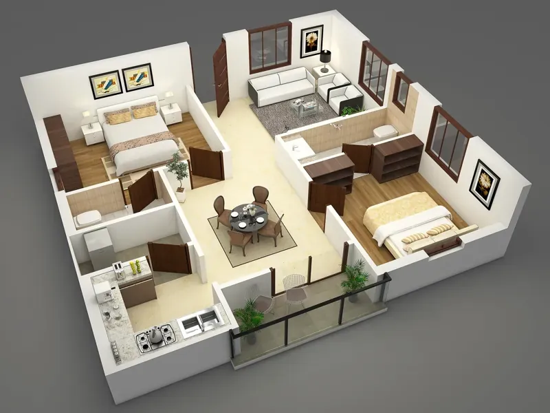 1 BHK floor plan layout for Sattva Whitefield East Bangalore
