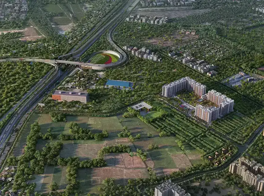 Sattva Whitefield amphitheatre and sports courts